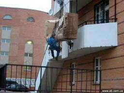 Подъем негабаритных грузов на этаж альпинистами киев