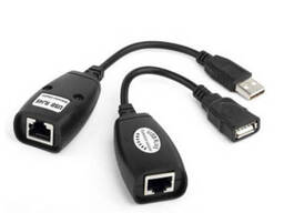Подовжувач USB 2.0 сигналу по F / UTP до 50 метрів, RJ-45 to AM + RJ-45. ..