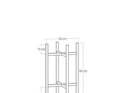 Підставка для квітів металева Orizon Craft X 60х36х36 золота