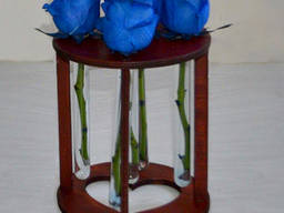 Подставка для цветов с 3 шт. флористическими пробирками