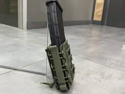 Подсумок под магазин, Олива, жесткий каркас + силикон, открытого типа, под Молли, 1. ..