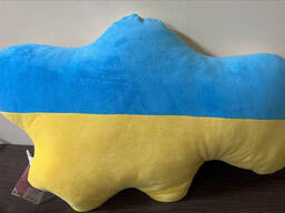 Подушка «Карта Украины» декоративная мягкая игрушка 57 × 36 × 13 см