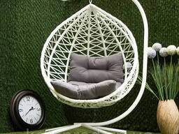 Подвесное кресло-кокон (белое) Kompred 147