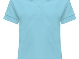 Детская рубашка-поло цвет голубой