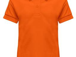 Детская рубашка-поло с длинными рукавами цвет оранжевый