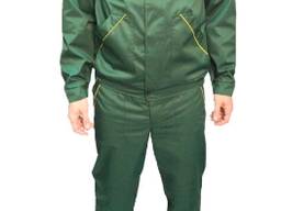 Полукомбинезон с курткой ПРОФИ зеленый с желтыми вставками