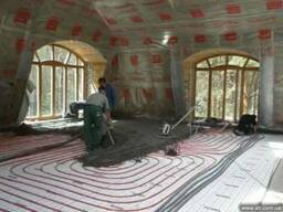 Полусухая стяжка полов, плоских крыш, перекрытий