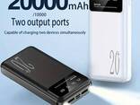 Портативный павербанк на 20000mAh двойное освещение, двойной вход с большим LED дисплеем - фото 3