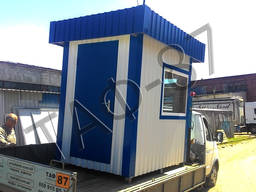 Пост охраны из профлиста, вагончик для охраны, бытовка