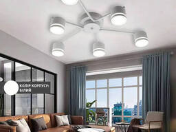 Потолочная люстра на 6 плафонов в стиле Лофт белая GELA 6R White