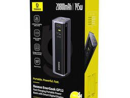 Повербанк 20800mAh с быстрой зарядкой Baseus EnerGeek GP12 (145W, USB/Type-C). Black