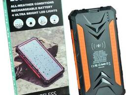 Повербанк на солнечной батарее Power Bank -20000 mAh Фонарь LED , солнечные панели 1. ..