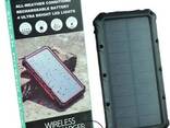 Повербанк на солнечной батарее Power Bank -20000 mAh Фонарь LED , солнечные панели 1 шт, - фото 2