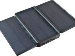 Повербанк на солнечной батарее Power Bank -20000 mAh Фонарь, солнечные панели 3 шт. ..