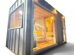Премиальная модульная сауна Gartensauna 62 (4,3x2,4 м | 10,32 м²). Беспошлинный экспорт...