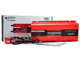 Преобразователь напряжения 12v-220v 2000w c LCD-дисплеем UKC