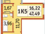 Продам 1-кімн. квартиру 47.49 кв. в будинку 2 в ЖК Отрада, пр. Відрадний 93/2. - фото 3