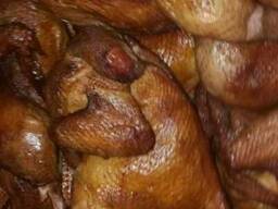Продам домашнюю курицу горячего копчения (полутушами)