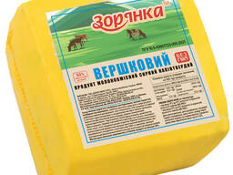 Продукт молоковмісний сирний напівтвердий «Вершковий» 50%, ТМ Зорянка, напівбрус 2,5кг