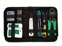 Професійний набір інструментів для обтискання та тестування мережевих кабелів 11-в-1 у фут