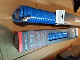 Професійний шланг спіральний 8х12 мм, 10 м з швидкороз'ємними з'єднаннями Intertool...