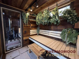 Профессиональный дубовый банный веник 2025 заготовки с лечебными травами от Thermowood. ..