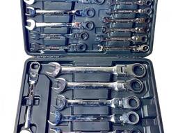 Профессиональный набор рожково-накидных ключей с трещоткой Silver 22 шт(6-32мм)