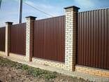 Профнастил на паркан (забор), планки. Прорахунок кількості. Виготовлення в Києві. Доставка - фото 1
