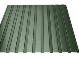 Профнастил ПС-10 с полимерным покрытием, толщина (мм) 0,4 6020 (хаки, болотный)