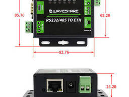 Промисловий перетворювач Waveshare RS232/RS485 на Ethernet з RS485 на Ethernet