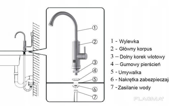 Проточный водонагреватель на столешницу Noveen IWH850 INOX
