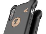 Противоударный Чехол Мишка с ушками ремешок на руку для iPhone X Чехол силиконовый Bea - фото 3