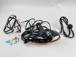 Комплект проводки для LED фар и LED балок 0–30A | 3 м кабель, реле, кнопка, предохранитель