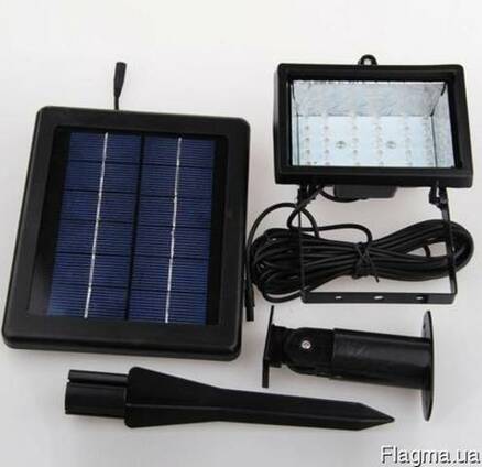 Прожектор на солнечной батарее 30 LED с датчиком,светильник,
