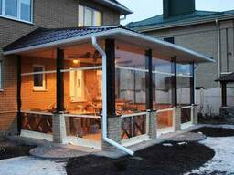 Прозрачные шторы для беседок, для веранды и террасы