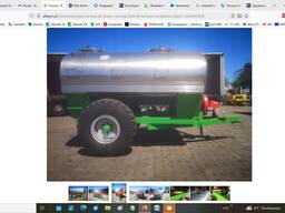 Причіп сільськогосподарський Agromax для води з помпою 5500 літрів - нержавіюча сталь