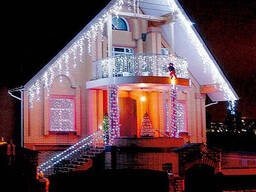 Прикрасити будинок гірляндами, гірлянди на будинок, ілюмінація