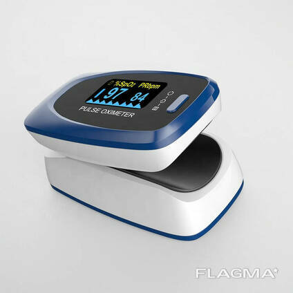 Пульсометр оксиметр на палец (пульсоксиметр) Contex CMS50D2 OLED Blue
