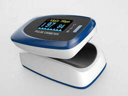 Пульсометр оксиметр на палец (пульсоксиметр) Contex CMS50D2 OLED Blue