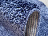Пушистый ковер Shaggy синий (джинса) овал 0.6 x 1 м. - фото 1