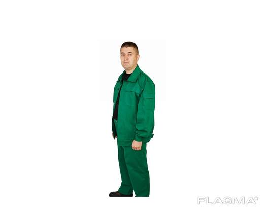 Рабочий костюм для строителя зеленый, синий, василек