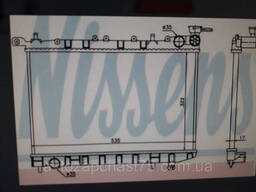 Радіатор водяного охолодження Nissan Almera I N15 1.4, 1.6 L (1995-2000 року) Nissens. ..