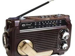 Радиоприемник AM/FM/SW с солнечной панелью и ручным генераторам, фонарик, MP3 плеер...