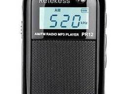 Радиоприемник FM/AM PR12 Mini, LCD дисплей, MP3 (micro-SD), Li-ion 500mAh, 3.5 мм...