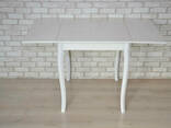 Раскладной стол с откидными полами Тавол Фолди ножки фигурные деревянные Белый - фото 4