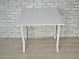 Раскладной стол с откидными полами Тавол Фолди ножки фигурные деревянные Белый - фото 3