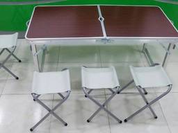 Стол туристический раскладной со стульями Folding Table