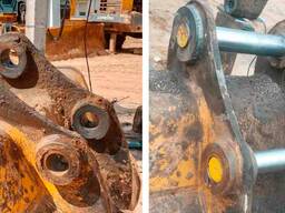 Ремонт спецтехники - восстановление отверстий стрелы, ковша и т. д.