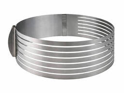 Раздвижная форма кольцо кондитерское с прорезями слайсер для нарезки коржей бисквита...