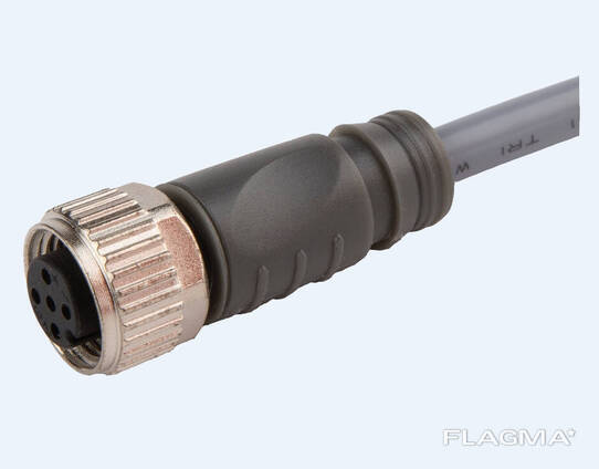 Разъем M12 "мама", 4 pin, прямой, с кабелем 10 м
